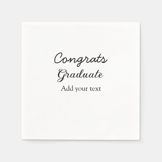 Einfache Gratulationen Abschluss hinzufügen Serviette (Vorderseite)