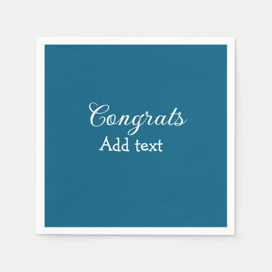 Einfache Gratulationen Abschluss hinzufügen Serviette (Vorderseite)