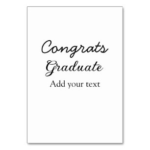 Einfache Gratulationen Abschluss hinzufügen Tischnummer