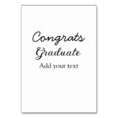 Einfache Gratulationen Abschluss hinzufügen Tischnummer (Rückseite)