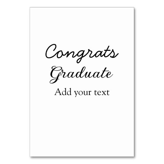 Einfache Gratulationen Abschluss hinzufügen Tischnummer (Rückseite)