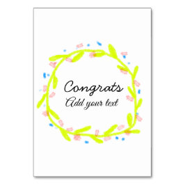 Einfache Gratulationen Abschluss hinzufügen Tischnummer