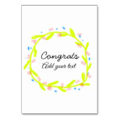 Einfache Gratulationen Abschluss hinzufügen Tischnummer (Rückseite)