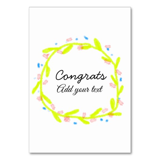 Einfache Gratulationen Abschluss hinzufügen Tischnummer (Vorderseite)