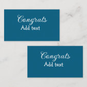 Einfache Gratulationen Abschluss hinzufügen Visitenkarte (Vorne/Hinten)