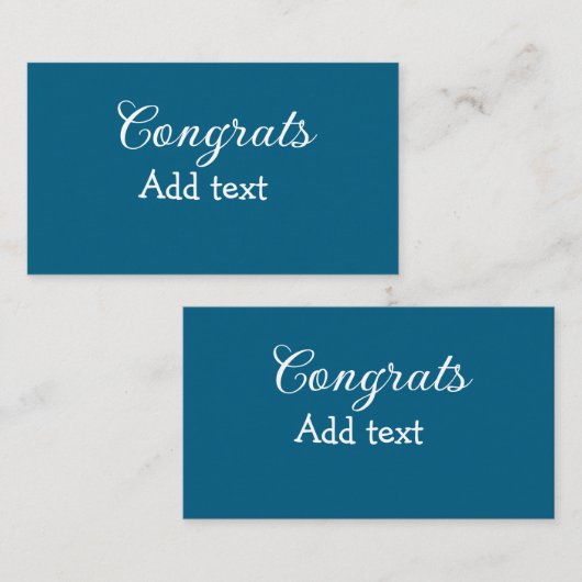 Einfache Gratulationen Abschluss hinzufügen Visitenkarte (Vorne/Hinten)