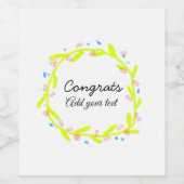 Einfache Gratulationen Abschluss hinzufügen Weinetikett (Einzelnes Label)