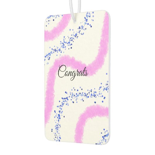 Einfache Gratulationen fügen Ihren Textnamen hinzu Autolufterfrischer (Links)