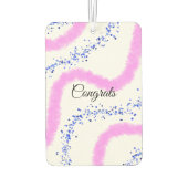 Einfache Gratulationen fügen Ihren Textnamen hinzu Autolufterfrischer (Rückseite)