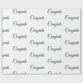 Einfache Gratulationen fügen Ihren Textnamen hinzu Geschenkpapier (Flach)