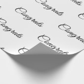 Einfache Gratulationen fügen Ihren Textnamen hinzu Geschenkpapier (Ecke)