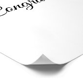 Einfache Gratulationen fügen Ihren Textnamen hinzu Poster (Ecke)