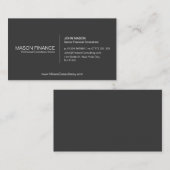 Einfache, grau anpassbare Visitenkartenvorlage Visitenkarte (Vorne/Hinten)