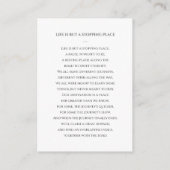 Einfache Grau-Beerdigungskarte mit Foto Begleitkarte (Rückseite)