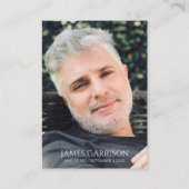 Einfache Grau-Beerdigungskarte mit Foto Begleitkarte (Vorderseite)