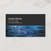 Einfache, grau-blaue Platinenreparatur Visitenkarte (Vorderseite)