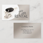 Einfache Grau Curve Car Rental Business Card Visitenkarte (Vorne/Hinten)