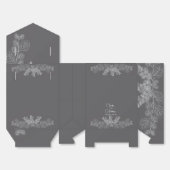 Einfache Grau-Line Art Eukalyptus Wedding Geschenkschachtel (Ungefaltet)