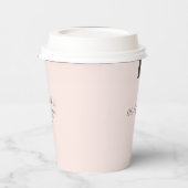 Einfache, grau-rosa Social Media Business Custom Pappbecher (Links)