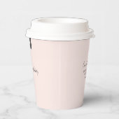 Einfache, grau-rosa Social Media Business Custom Pappbecher (Rechts)