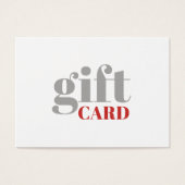 Einfache, grau-rote, weiße Schönheitskarte (Vorderseite)