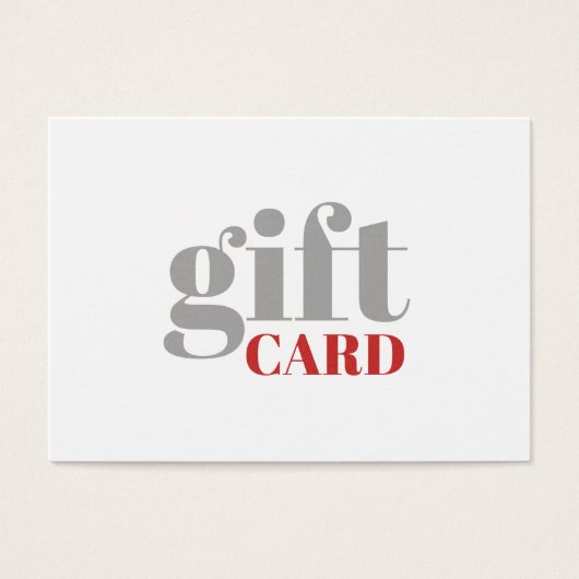 Einfache, grau-rote, weiße Schönheitskarte (Vorderseite)