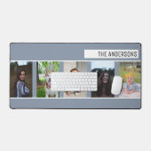 Einfache graue benutzerdefinierte Familie Fünf Fot Schreibtischunterlage (Tastatur & Maus)