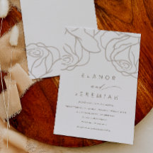 Einfache graue Blumenhochzeit