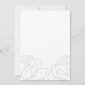 Einfache graue Blumenhochzeit Einladung (Rückseite)