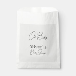 Einfache graue Elegant-Kinderdusche Geschenktütchen