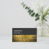 Einfache graue Goldleiterplatte-Computer-Reparatur Visitenkarte (Stehend Vorderseite)