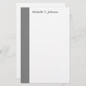 einfache graue Grenze Briefpapier (Vorne/Hinten)