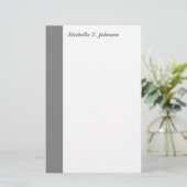 einfache graue Grenze Briefpapier (Stehend Vorderseite)