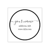 Einfache graue Individuelle Name Gummi Briefmarke Gummistempel (Prägung)