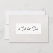 Einfache graue Leinen (Bild) Geschenkgutschein (Vorderseite)