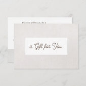 Einfache graue Leinen (Bild) Geschenkgutschein (Vorne/Hinten)