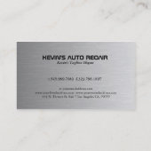 Einfache graue Metallic Textur Print Visitenkarte (Rückseite)