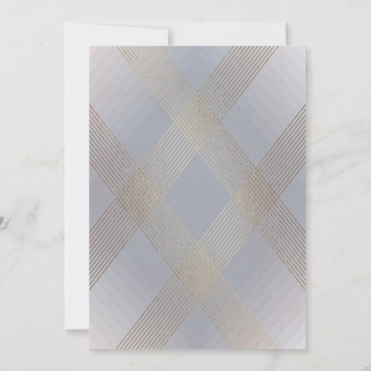 Einfache graue moderne geometrische Hochzeit Einladung (Rückseite)