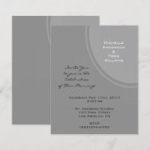 Einfache graue moderne Hochzeit (Vorne/Hinten)