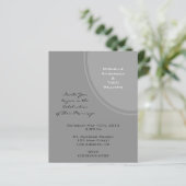 Einfache graue moderne Hochzeit (Stehend Vorderseite)