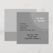 Einfache graue moderne Hochzeit Einladung (Vorne/Hinten)