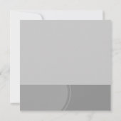 Einfache graue moderne Hochzeit Einladung (Rückseite)