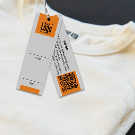 Einfache Graue Orange-Logo-QR-Kodierung Bekleidung