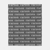 Einfache graue Personalisierte Bezeichnung Fleecedecke (Vorderseite)