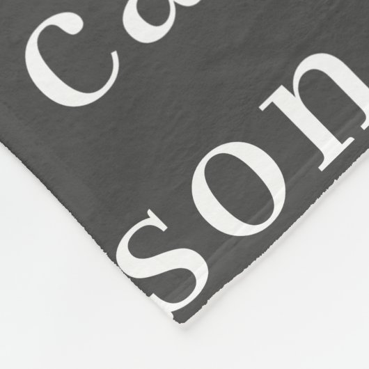 Einfache graue Personalisierte Bezeichnung Fleecedecke (Ecke)