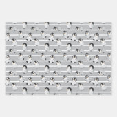 Einfache Graue Pinguin-Winter-Kinderdusche Geschenkpapier Set (Vorderseite 2)