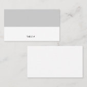 Einfache graue Platzkarten - flach (Vorne/Hinten)