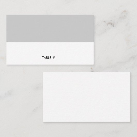 Einfache graue Platzkarten - flach (Vorne/Hinten)