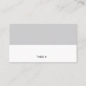 Einfache graue Platzkarten - flach (Vorderseite)