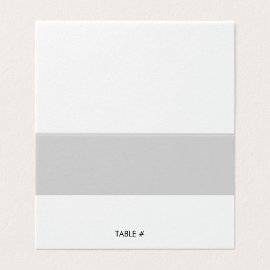 Einfache graue Platzkarten - gefaltet (Außenseite Aufgefaltet)